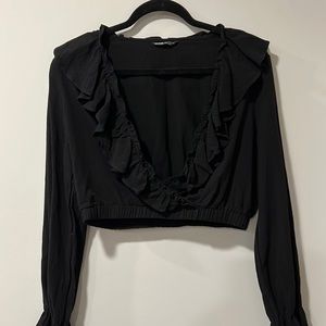 Shein V-Neck long sleeve crop- never worn